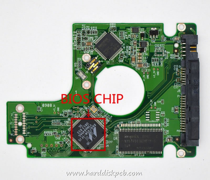 (image for) PCB 2060-701499-000, WD WD800BEVT-75ZCT2, 2061-701499-500 AH
