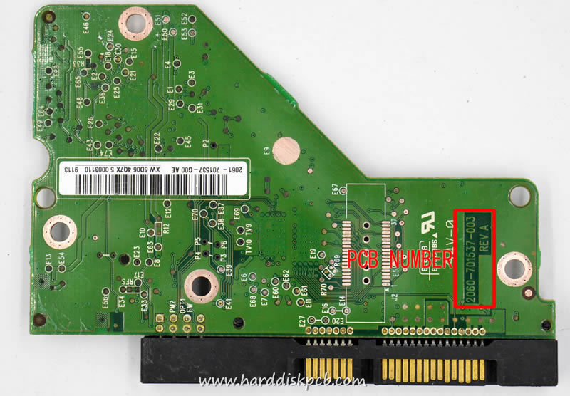 (image for) PCB 2060-701537-003, WD WD5000AAJS-00A8B0, 2061-701537-A00 02P