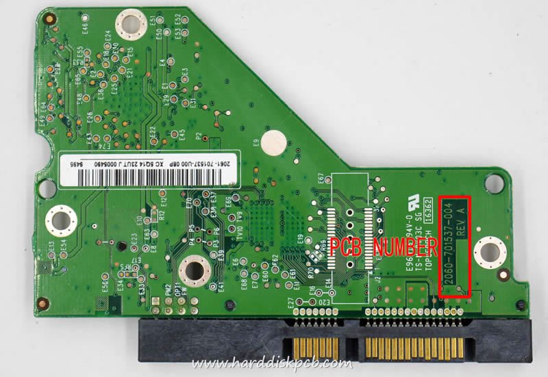 (image for) PCB 2060-701537-004, WD WD10EAVS-00D7B1, 2061-701537-U00 09P