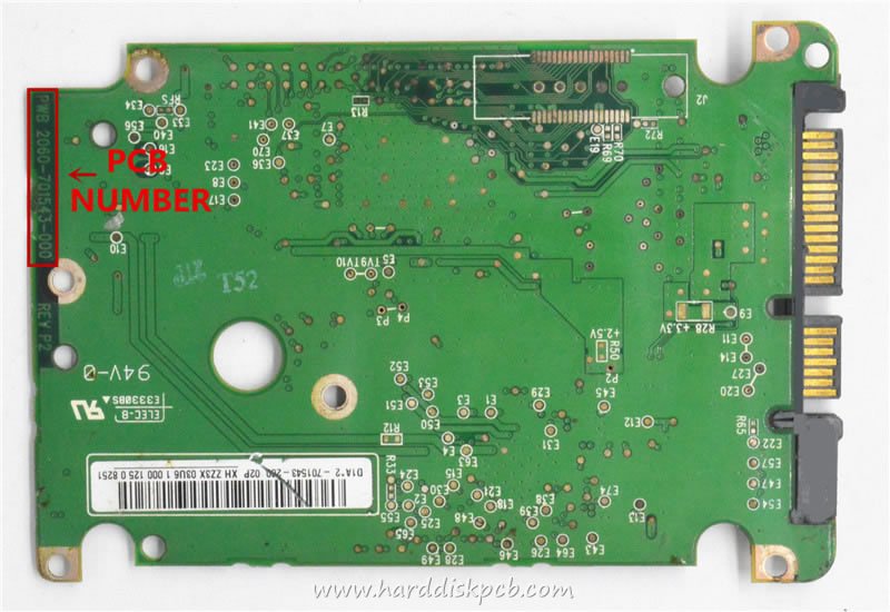 (image for) HDD PCB Western Digital Logic Board 2060-701543-000 rev p2 D1A*2-701543-260