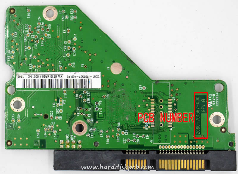 (image for) PCB 2060-701567-000, WD WD10EALS-00F6B0, 2061-701567-400 05P - Click Image to Close