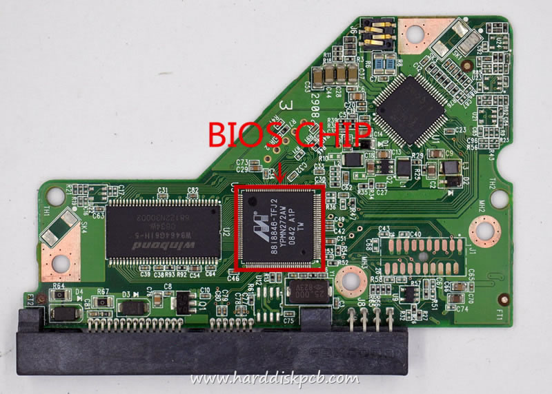 (image for) WD10EVVS WD PCB Controller Circuit Board 2060-701590-000 REV A - Click Image to Close