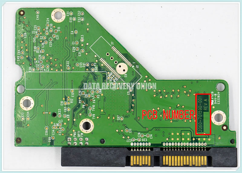 (image for) PCB 2060-701590-001, WD WD2500AAJS-65M0A0, 2061-701590-E01 01P