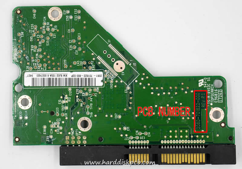 (image for) PCB 2060-701622-000, WD WD7501AALS-00J7B1, 2061-701622-800 02P