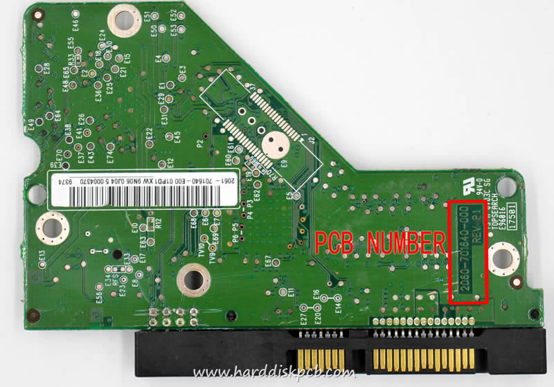 (image for) WD10EVVS WD PCB Controller Circuit Board 2060-701640-000 REV P1