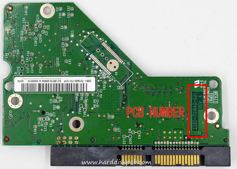 (image for) PCB 2060-701640-001, WD WD5000AVDS-63U7B0, 2061-701640-300 ADD1