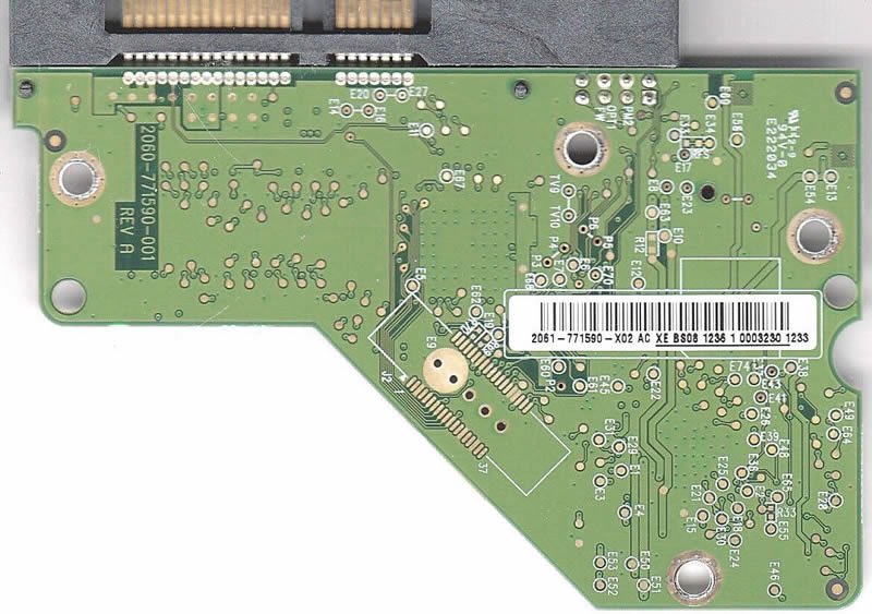 (image for) PCB 2060-771590-001, WD WD3200AAJS-60Z0A0, 2061-771590-X02 AB