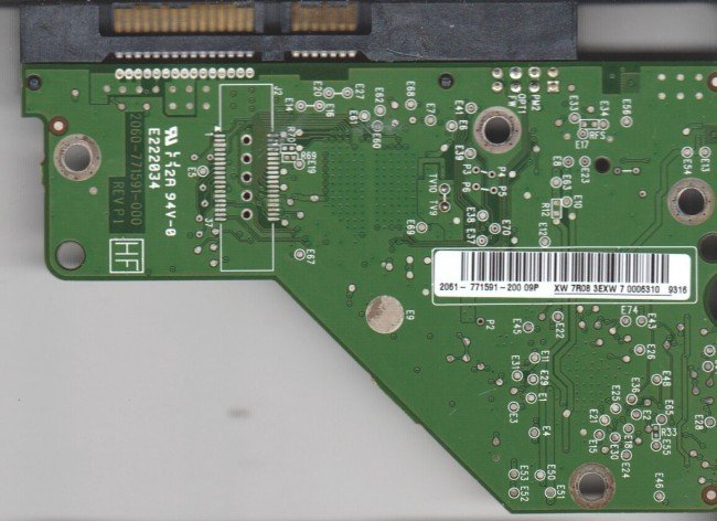 (image for) PCB 2060-771591-000, WD WD1001FALS-00K1B0, 2061-771591-200 09P