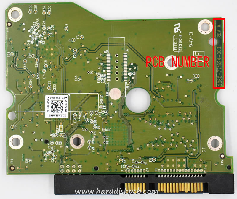 (image for) PCB 2060-771624-003, WD WD2003FYYS-02W0B0, 771624-A03 BC