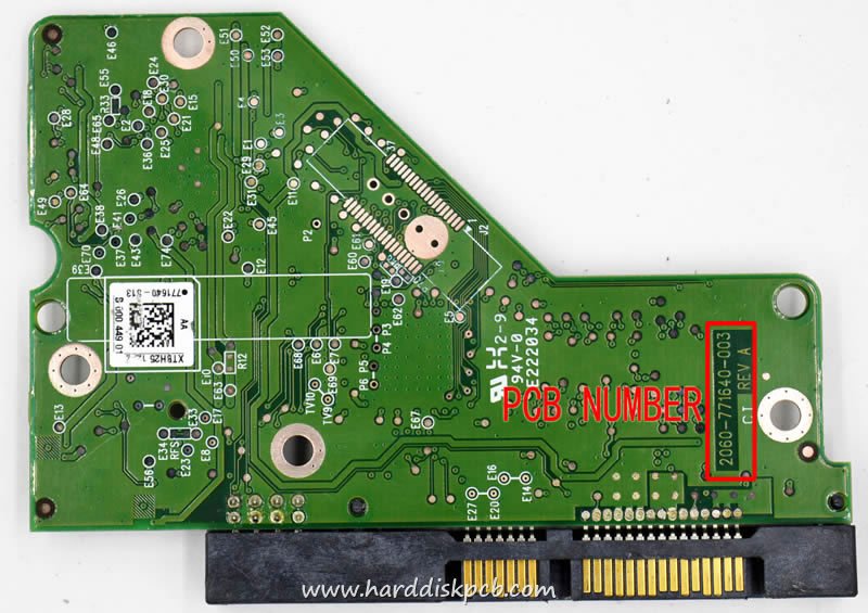 (image for) PCB 2060-771640-003, WD WD2500AAKX-001CA0, 2061-771640-S13 AB