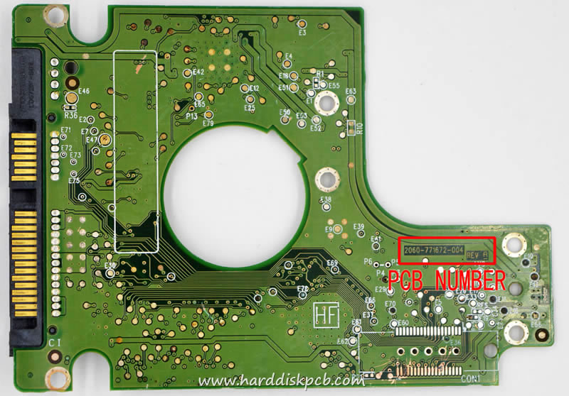 (image for) PCB 2060-771672-004, WD WD3200BPVT-75ZEST0, 2061-771672-R04 04RD7