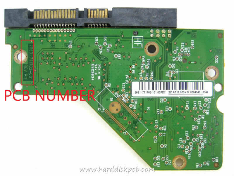 (image for) PCB 2060-771702-001, WD WD7502AAEX-00Y9A0, 2061-771702-101 AH