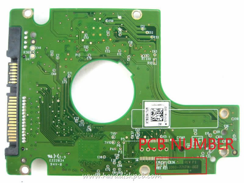 (image for) PCB 2060-771714-002, WD WD5000BEKT-80KA9T0, 2060-771714-002 AC