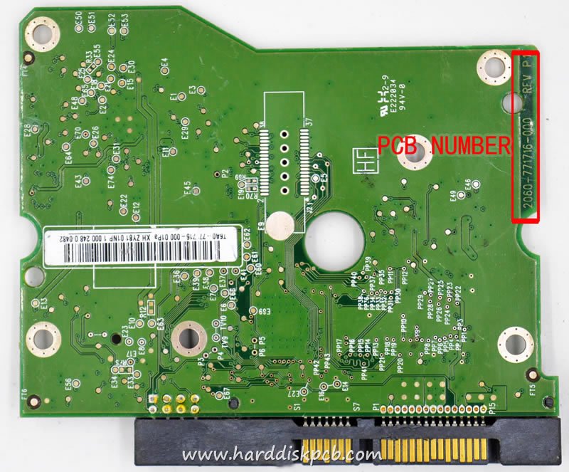 (image for) HDD PCB Western Digital Logic Board 2060-771716-001 Sticker 2061-771716-201