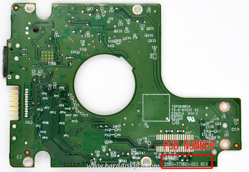 (image for) WD10JMVW WD PCB Controller Circuit Board 2060-771801-002 REV A/P1