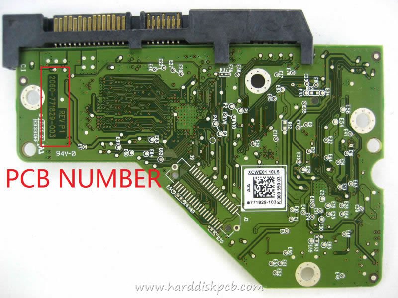 (image for) PCB 2060-771829-003, WD WD10EZEX-00KUWA0, 771829-103 AF