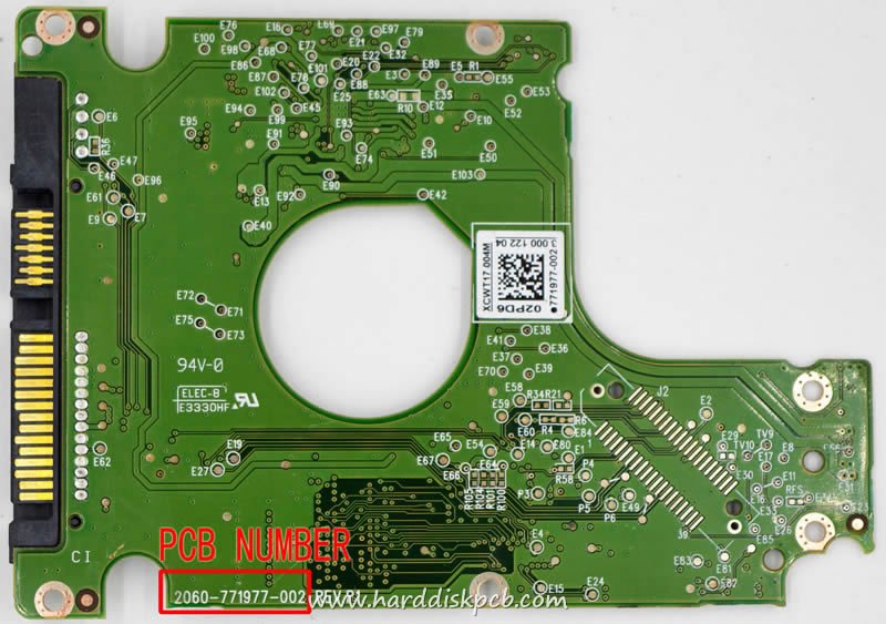 (image for) HDD PCB Western Digital Logic Board 2060-771977-002 REV P1