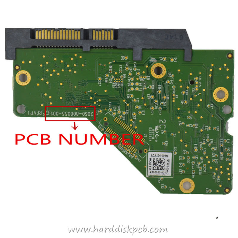 Western Digital HDD PCB Logic Board 2060-800055-001 REV P1