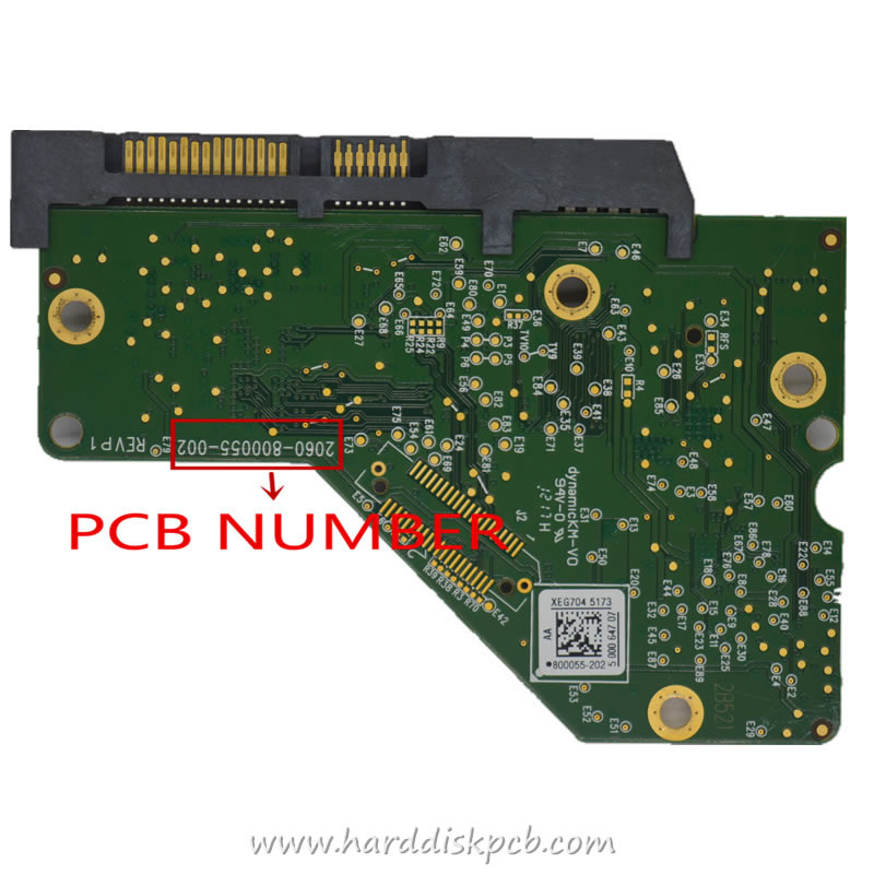 Western Digital HDD PCB Logic Board 2060-800055-002 REV P1 - Click Image to Close